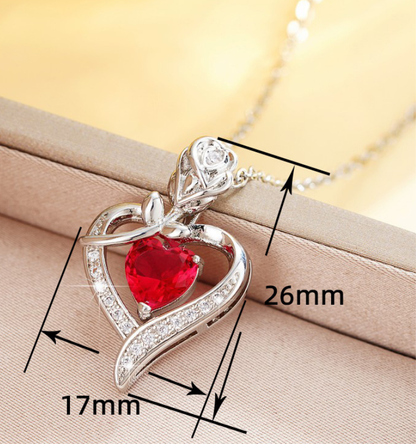 Osito Flores Eternas + Joya Colgante de Corazón (Incluye Nota de Amor)