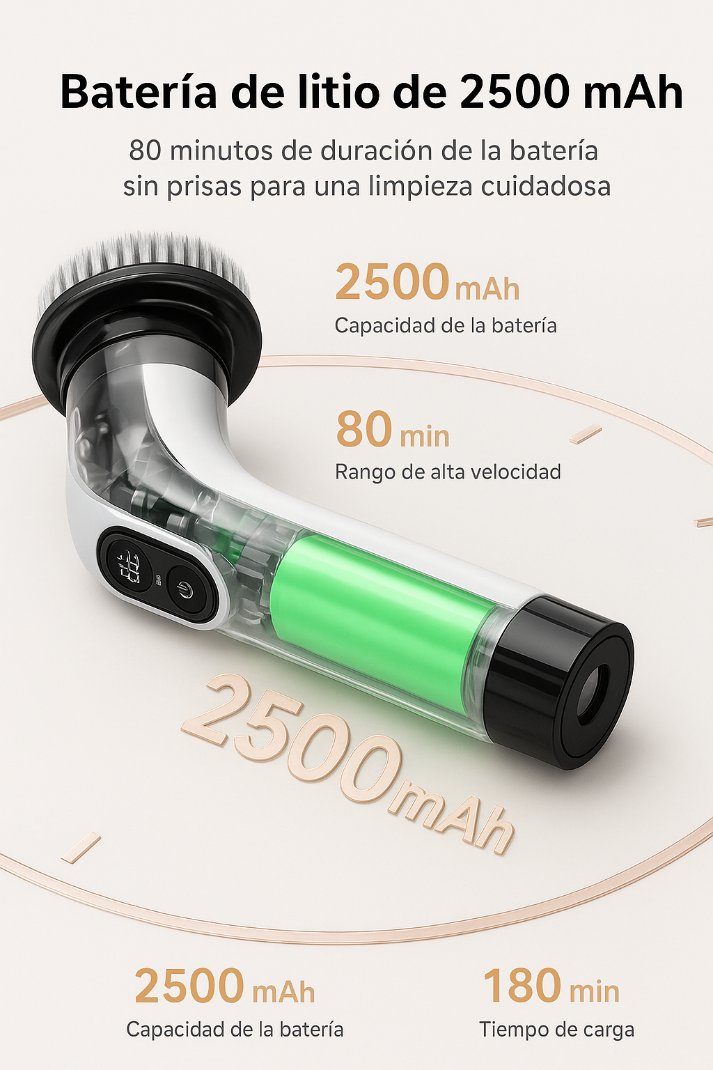 Cepillo de limpieza inalámbrico Powerlink 7 en 1 (7 cabezales) ®️