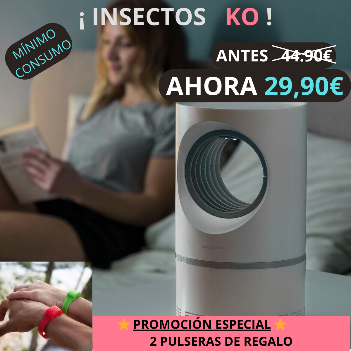 Lámpara Antimosquitos por Absorción   - Sauron 3000
